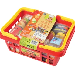 Shopping Basket with Play Food | 23-Piece Pretend Grocery Set