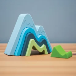 Silicone Mountain Stacker Toy | 5 Piece Soft Stacking & Teething Toy