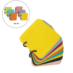 Silicone Washable Baby Books | Set of 6 Soft Sensory Teething Books with Textures, Animals, Colors & Shapes