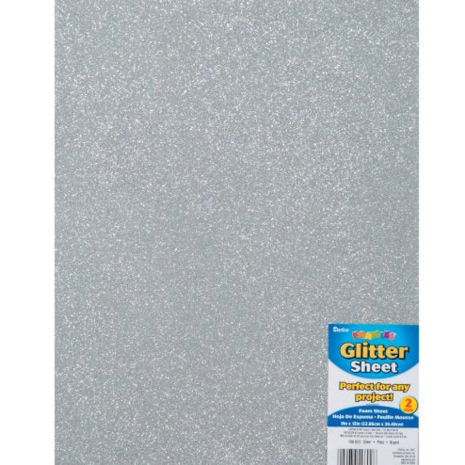 Silver Glitter Foam Sheets -3 Pieces