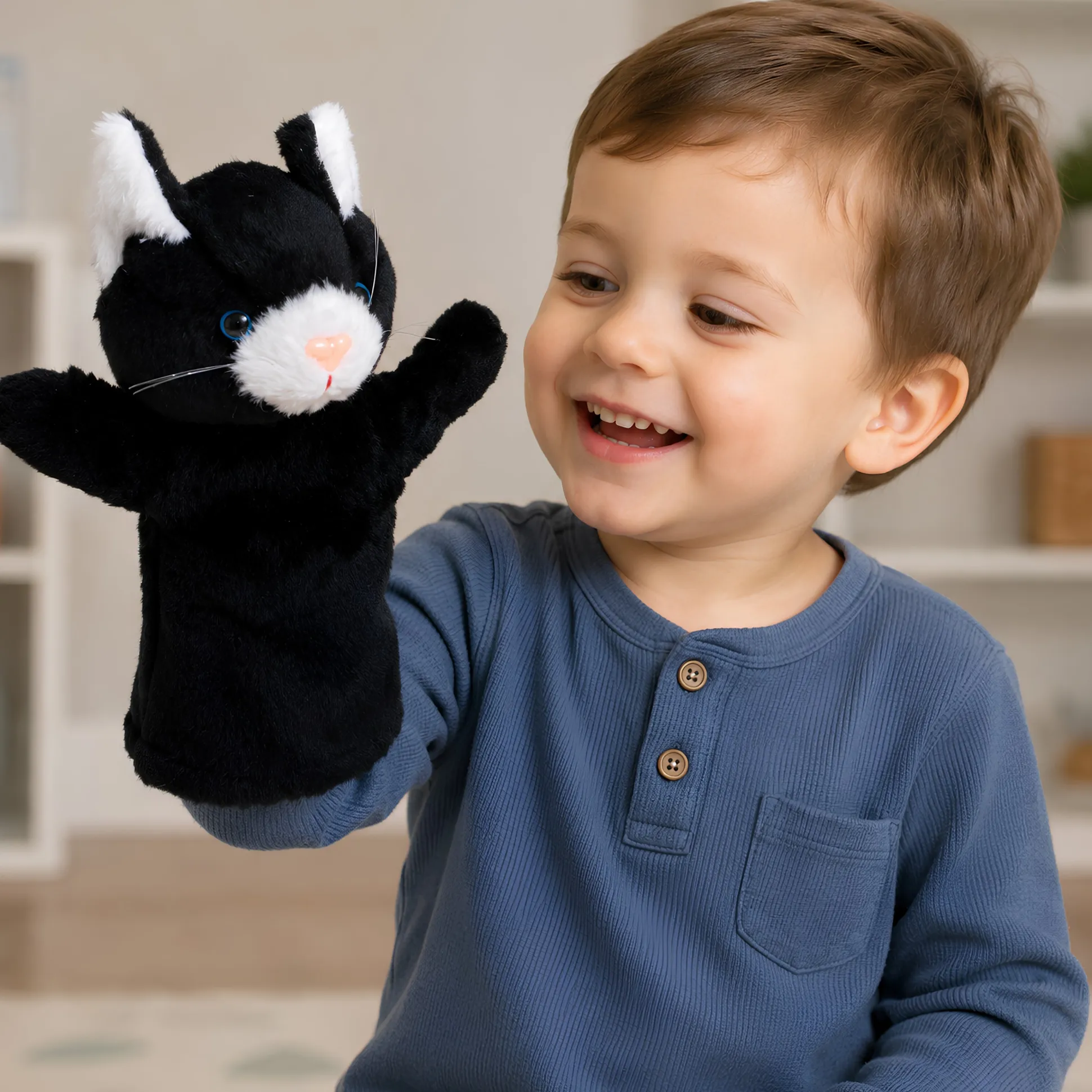 Slip-On Soft Toddler Puppet - Cat