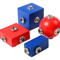 Snap-N-Play Wooden Building Set | 65-Piece Connectable Blocks