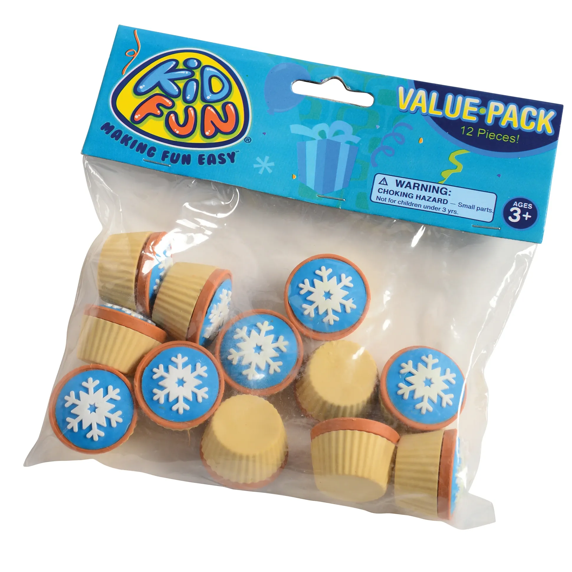 Snowflake Cupcake Erasers – Classroom Rewards