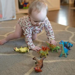 Soft Squeezable Dinosaur Set | 6 Washable Toys