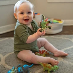 Soft Squeezable Dinosaur Set | 6 Washable Toys