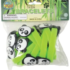 Soft Touch Rubber Panda Sensory Comfort Bracelet – Set of 12