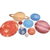 Solar System Floor Mats for Kids – 10-Piece Indoor/Outdoor Space-Themed Seating Set with Non-Slip Rubber Backing & Labeled Planets