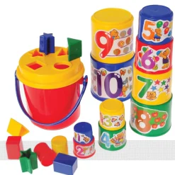 Sort, Count & Stack Toddler Cup Set | Stacking, Sorting & Counting Activity for Ages 12M+