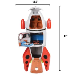 Space Mission Rocket Ship Playset with Sounds | 7-Piece Astronaut & Alien Adventure Set