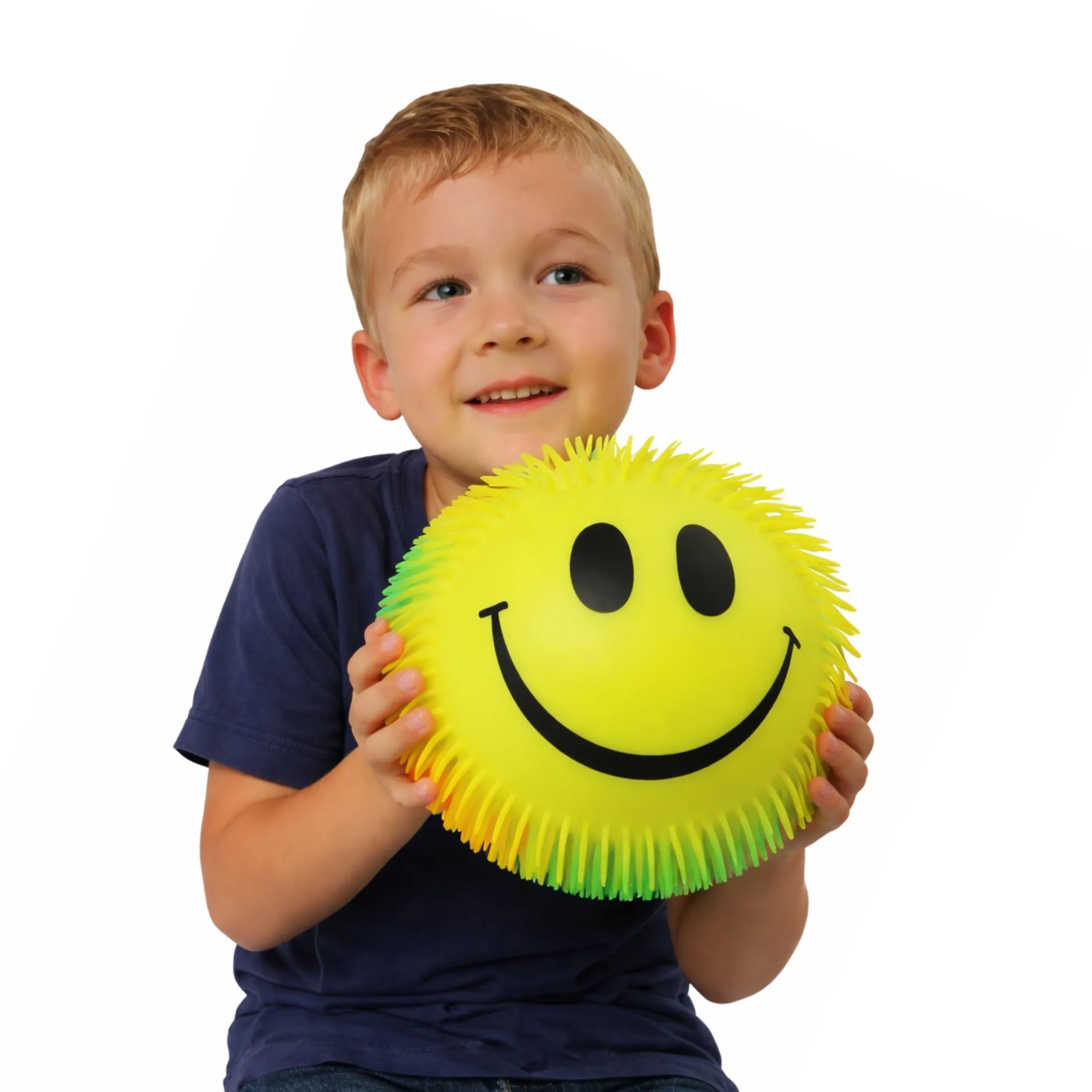 9" Spiky Sensory Stress Ball | Oversized Smiley Face Fidget Toy