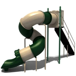 8' Spiral Tunnel Freestanding Playground Slide | For Ages 5-12