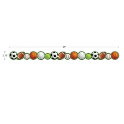 Sports Die-Cut Bulletin Board Border Trim, 12-Pack