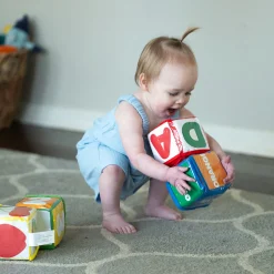 Stacking Blocks with Photo Pockets | 4-Piece Soft Foam Learning Set