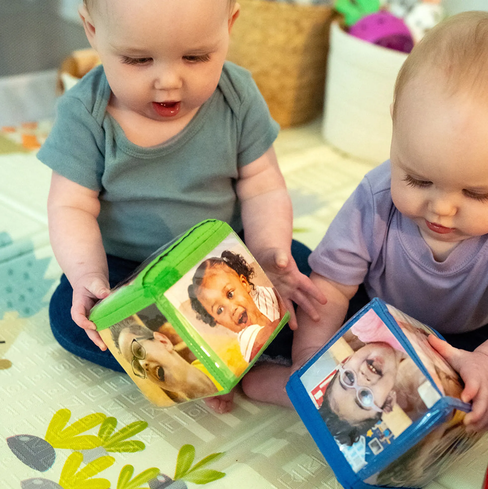 Stacking Blocks with Photo Pockets | 4-Piece Soft Foam Learning Set