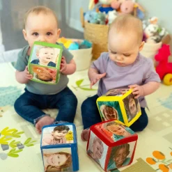 Stacking Blocks with Photo Pockets | 4-Piece Soft Foam Learning Set