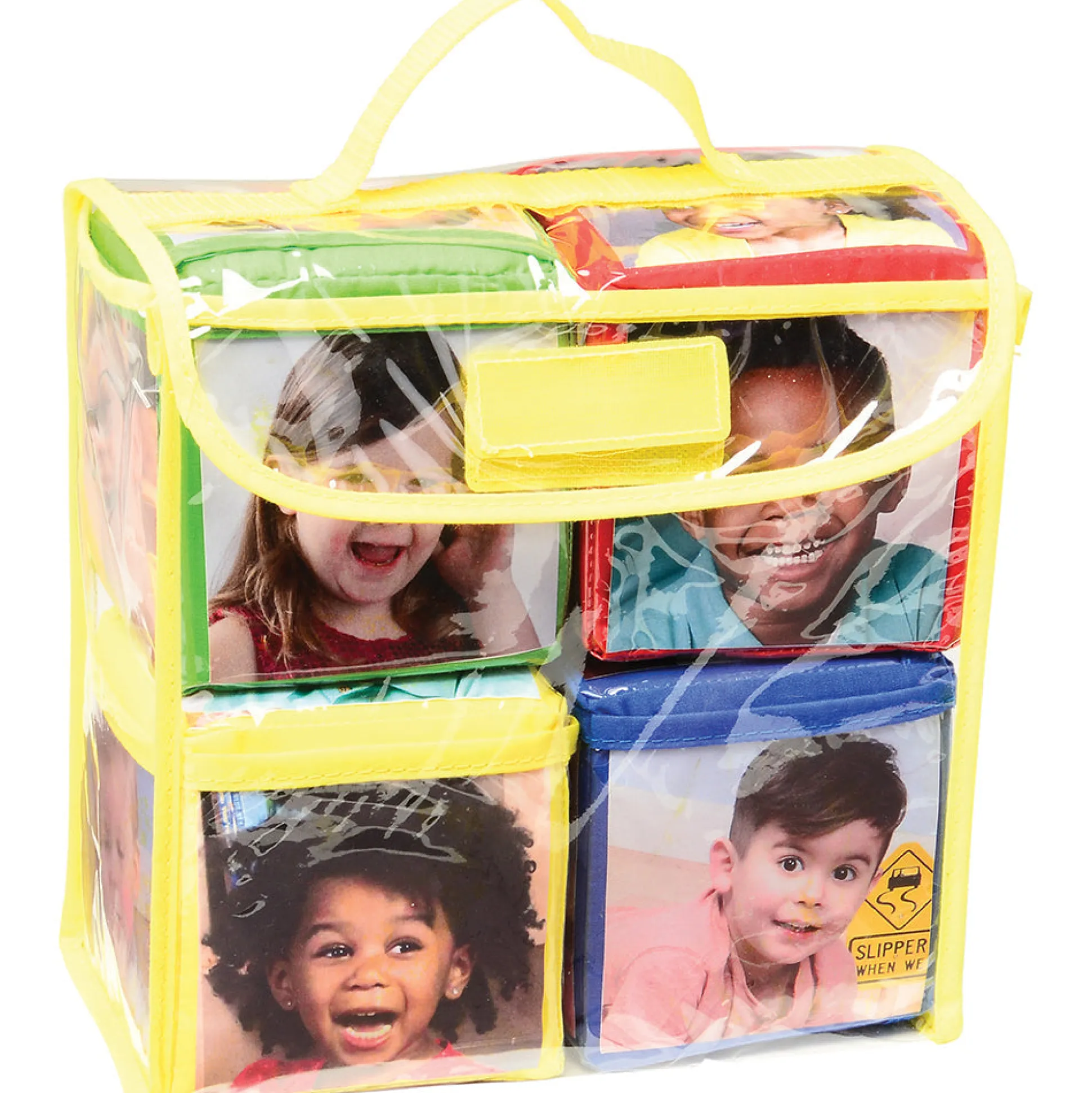 Stacking Blocks with Photo Pockets | 4-Piece Soft Foam Learning Set