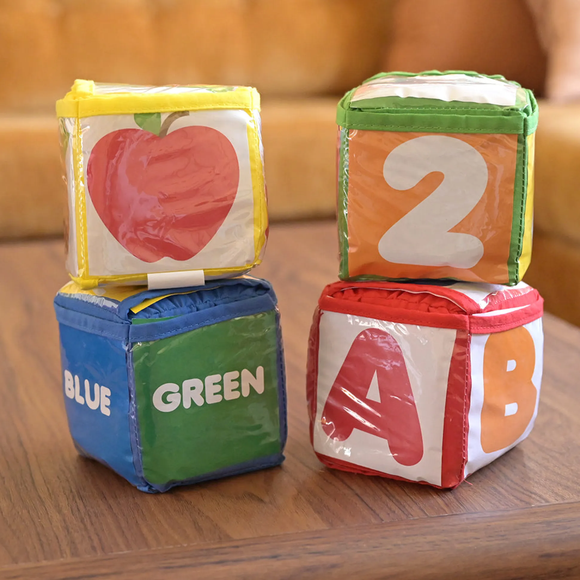 Stacking Blocks with Photo Pockets | 4-Piece Soft Foam Learning Set
