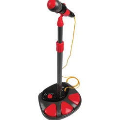 Stage Microphone with Sound Effects & Foot Pedals | Adjustable Stand, Applause, Drum Sounds