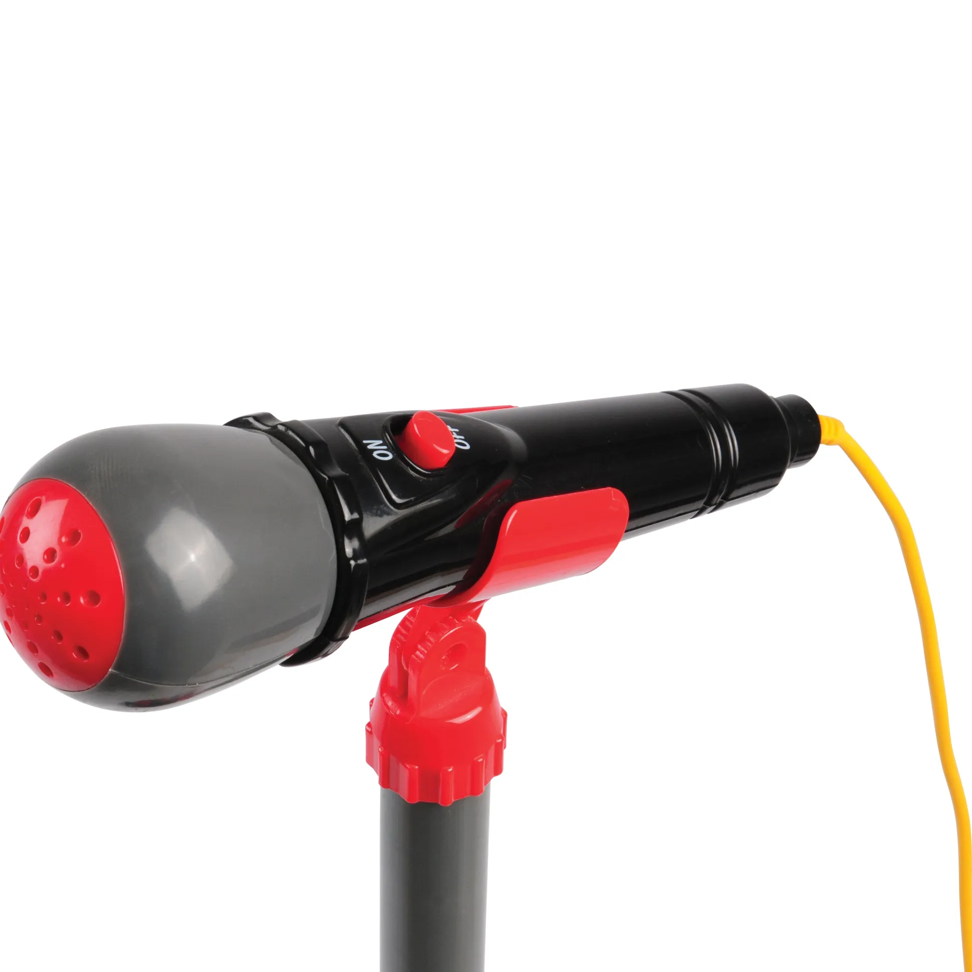 Stage Microphone with Sound Effects & Foot Pedals | Adjustable Stand, Applause, Drum Sounds