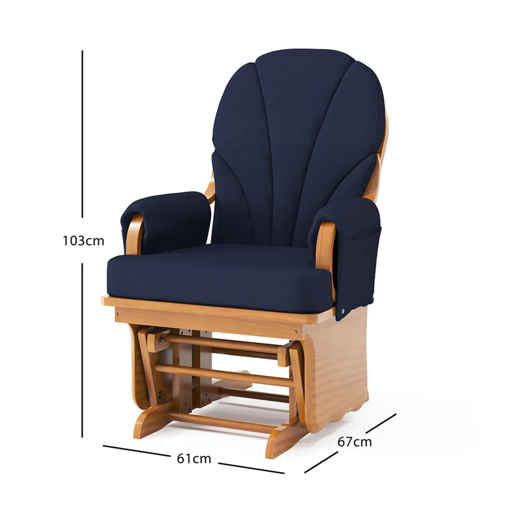 Standard Size Wooden Glider Rocker