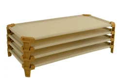 Standard Stackable Cot Bundle | Set of 4 Durable Preschool Nap Cots for Classroom & Daycare