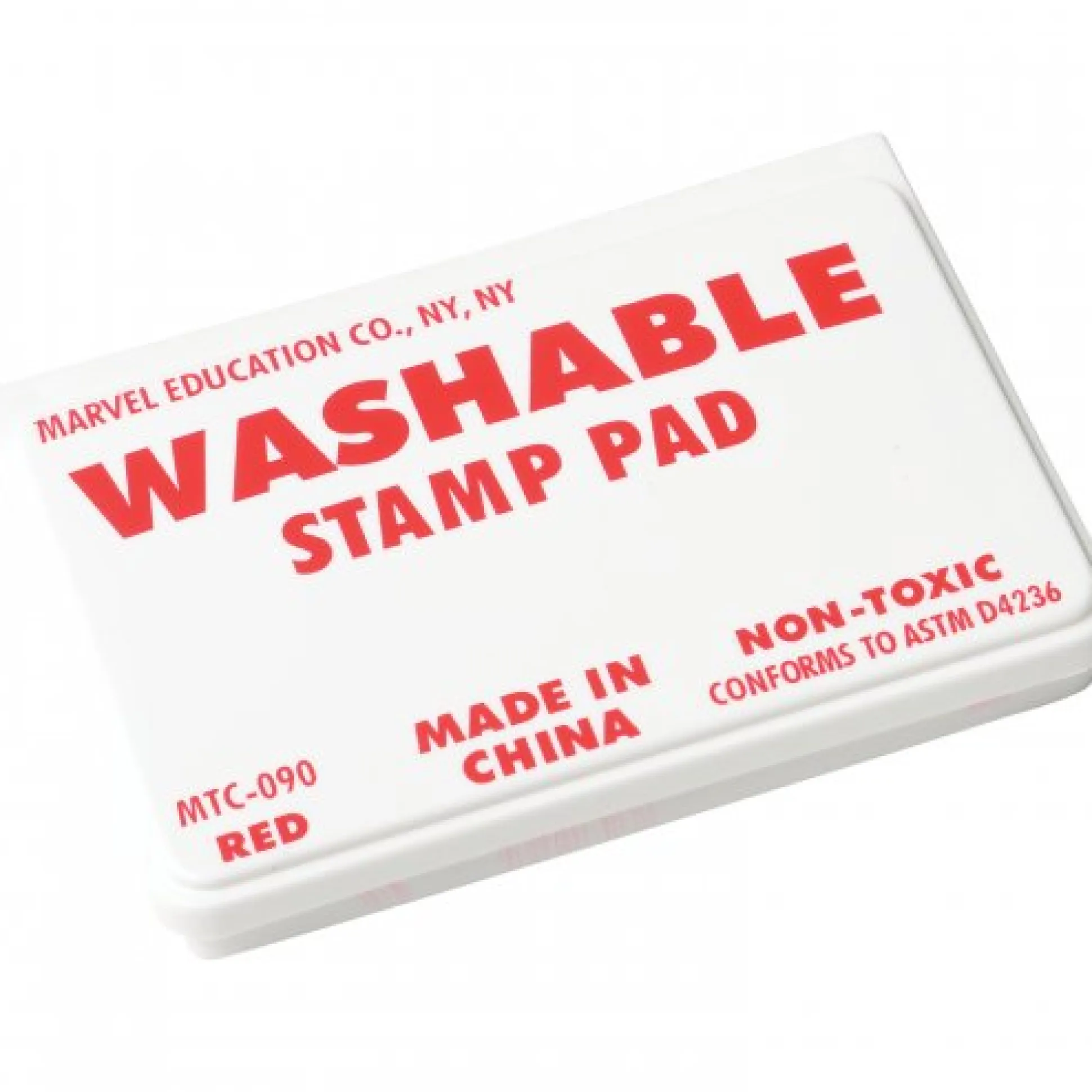 Standard Washable Red Stamp Pad with Non-Toxic Ink | Preschool Craft & Classroom Stamp Pad