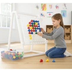 STEM Mega Pegboard Set | 100 Jumbo Pegs with Stand for Sorting, Patterns & Fine Motor Skills