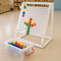 STEM Mega Pegboard Set | 100 Jumbo Pegs with Stand for Sorting, Patterns & Fine Motor Skills