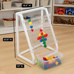 STEM Mega Pegboard Set | 100 Jumbo Pegs with Stand for Sorting, Patterns & Fine Motor Skills