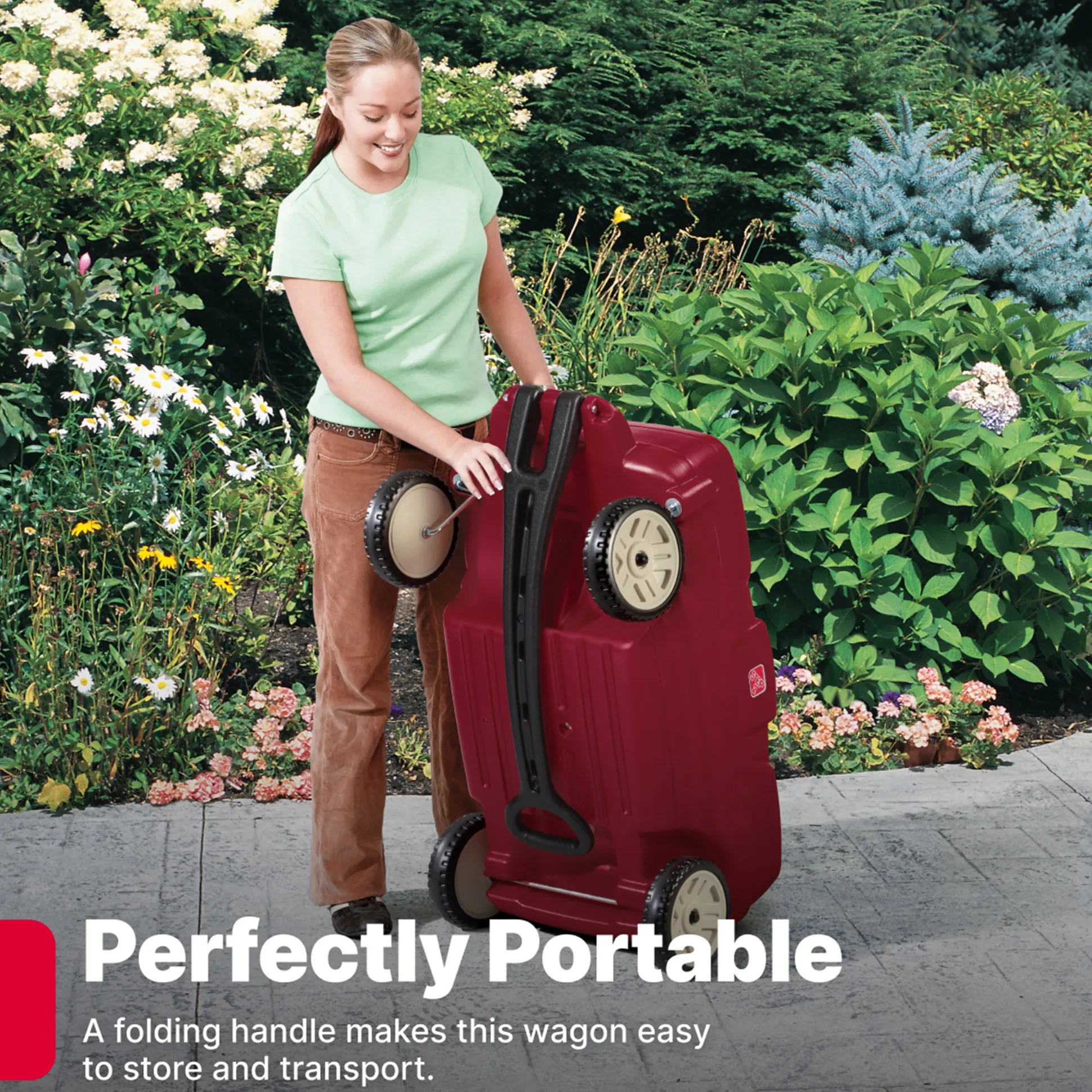 Step2 Rumble Wagon™ | Sturdy 2-Seater Toddler Ride-On Wagon with Safety Seatbelts & Storage