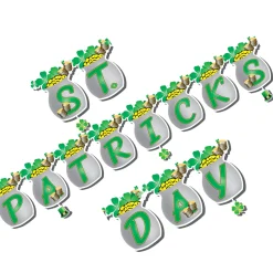 St. Patrick’s Day Classroom Banner – Festive Shamrock & Pot of Gold Décor