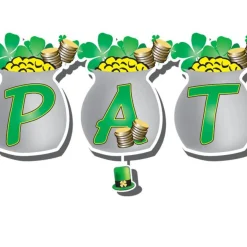 St. Patrick’s Day Classroom Banner – Festive Shamrock & Pot of Gold Décor