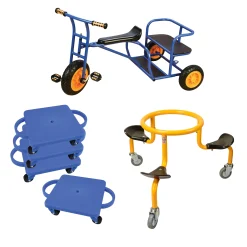8-Student Ride & Scoot Movement Bundle | Cooperative Ride-On Bikes and Scooter Boards