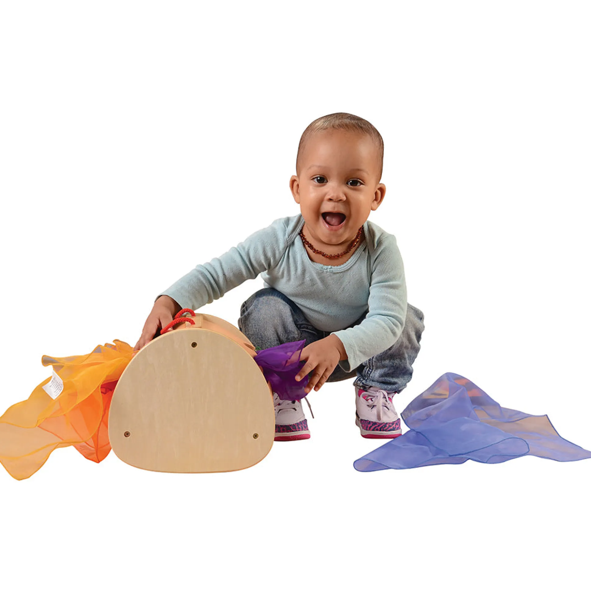 Stuff 'N Pull Scarf Tote | 13-Piece Colorful Sensory & Fine Motor Play Set