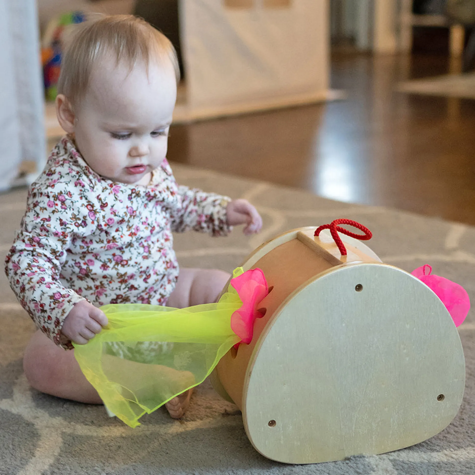 Stuff 'N Pull Scarf Tote | 13-Piece Colorful Sensory & Fine Motor Play Set
