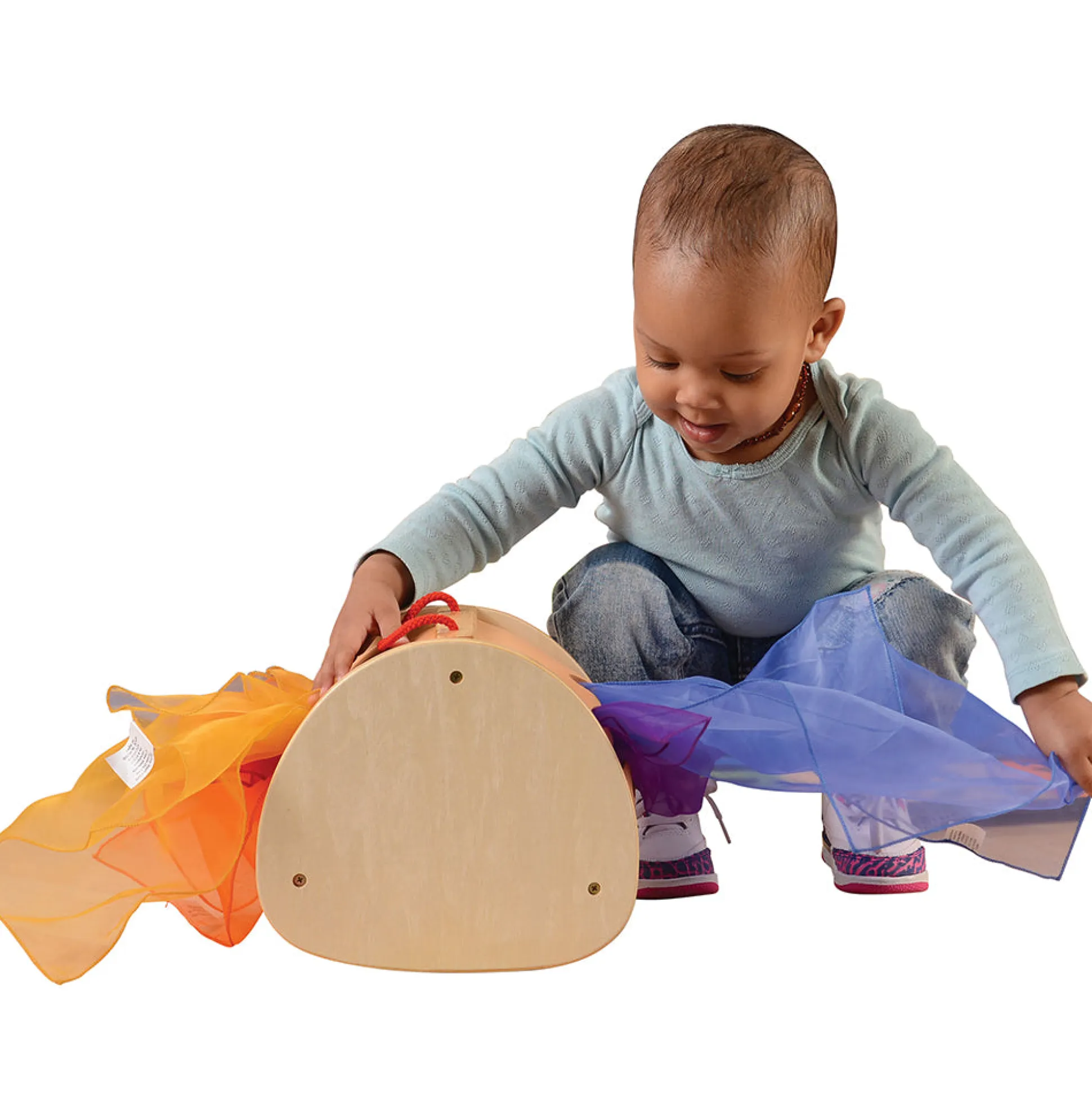 Stuff 'N Pull Scarf Tote | 13-Piece Colorful Sensory & Fine Motor Play Set