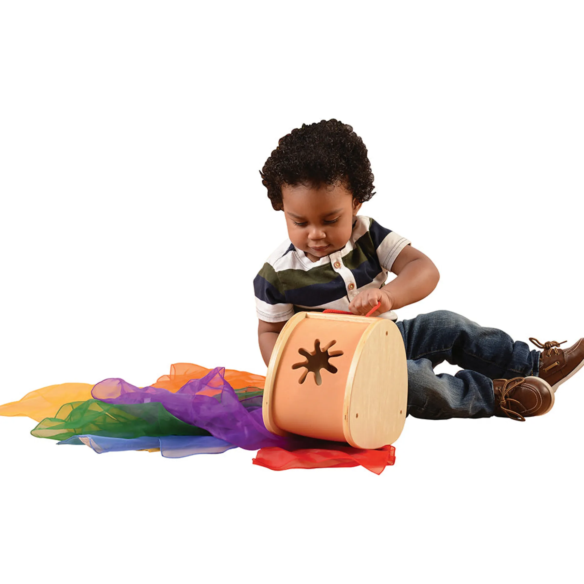 Stuff 'N Pull Scarf Tote | 13-Piece Colorful Sensory & Fine Motor Play Set