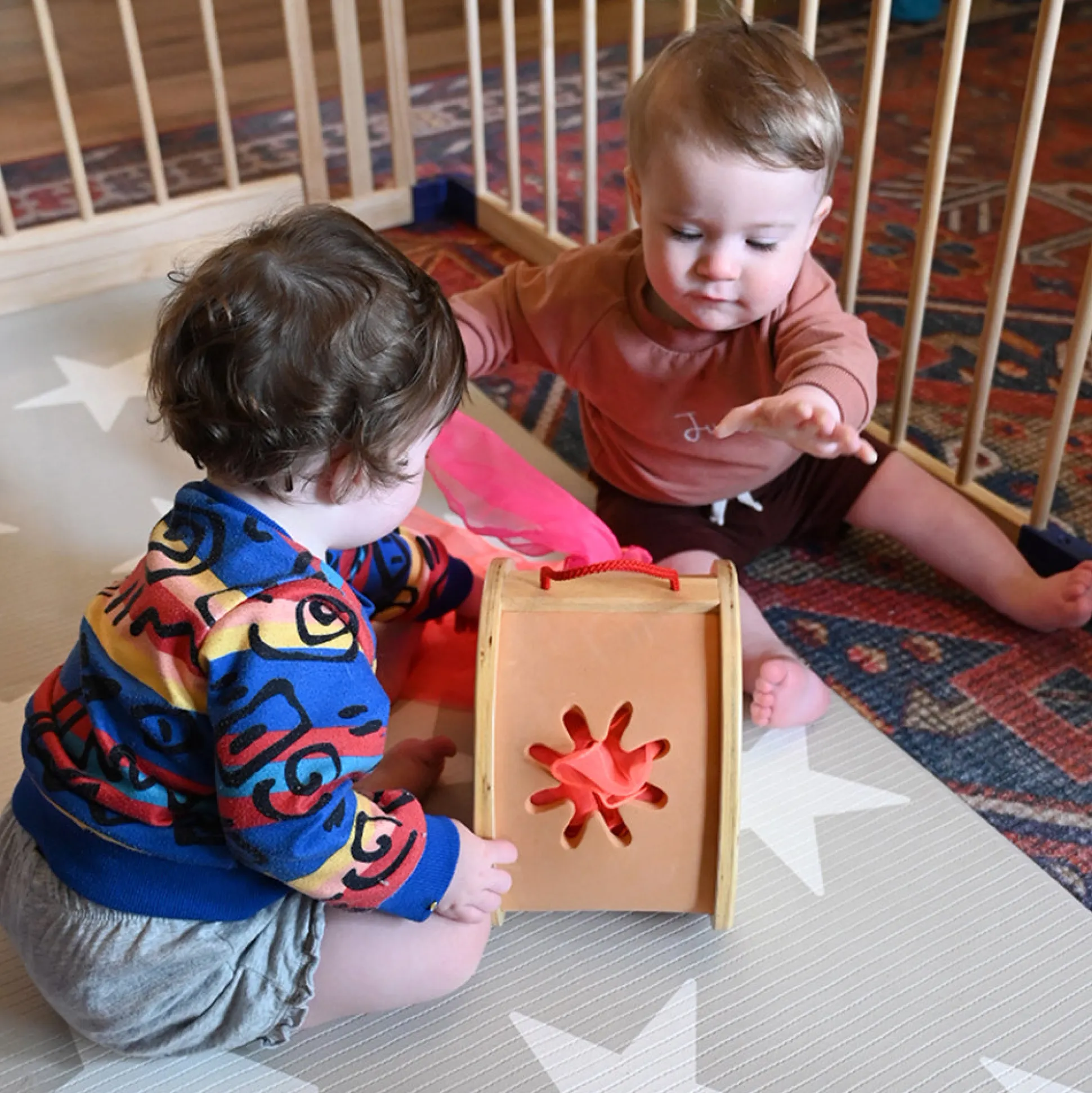 Stuff 'N Pull Scarf Tote | 13-Piece Colorful Sensory & Fine Motor Play Set