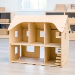 Sturdy Baltic Birch Wooden Dollhouse | Open-Ended Play for Ages 3+