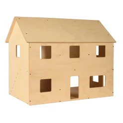 Sturdy Baltic Birch Wooden Dollhouse | Open-Ended Play for Ages 3+