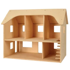 Sturdy Baltic Birch Wooden Dollhouse | Open-Ended Play for Ages 3+
