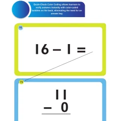 Subtraction Facts 11–18 Flashcards – 56 Full-Color Math Cards with Games & Activities for Kids, Grades 1+, Ages 6+, Classroom or Home Learning