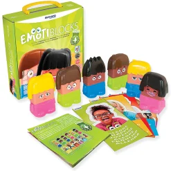 Super Emoti Blocks | Emotion Exploration Set with 18 Interchangeable Pieces & Activity Cards