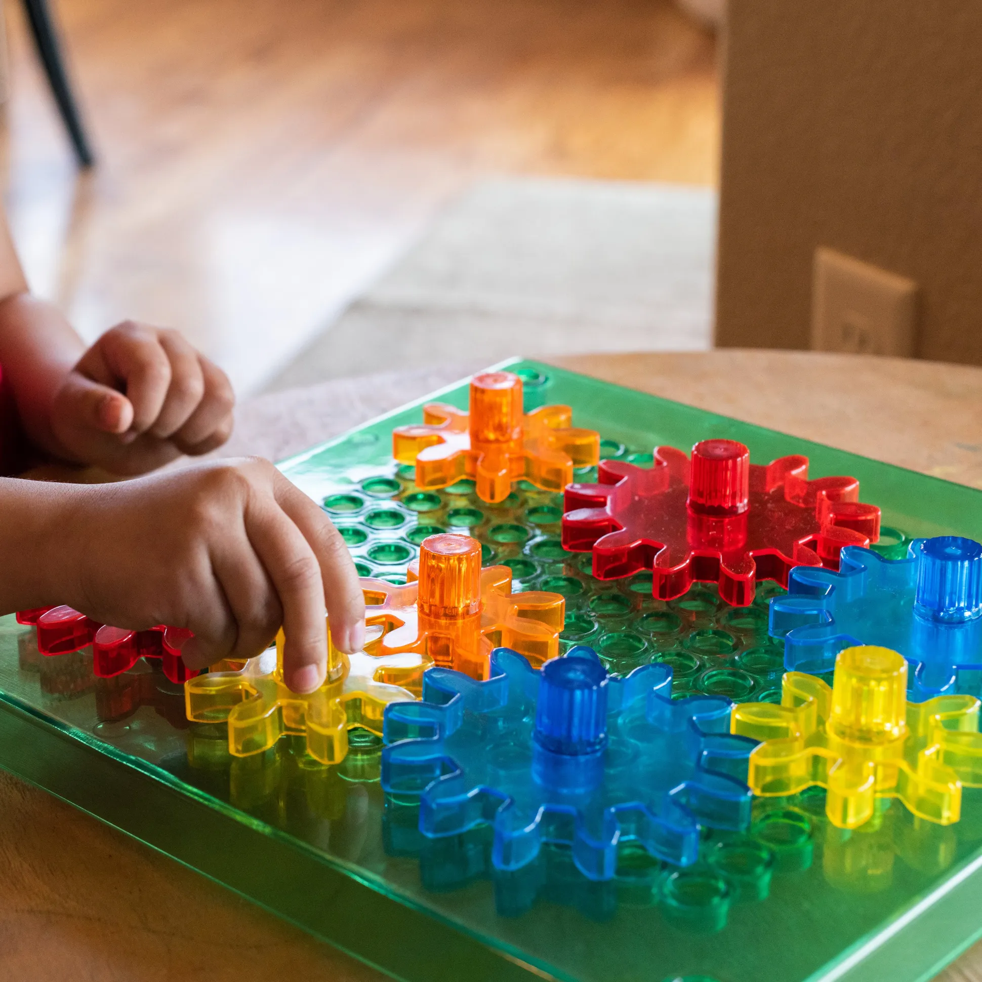 Swap 'N Spin Gear Grid Light | Interactive STEM Gear Board with Spinning Gears
