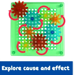 Swap 'N Spin Gear Grid Light | Interactive STEM Gear Board with Spinning Gears