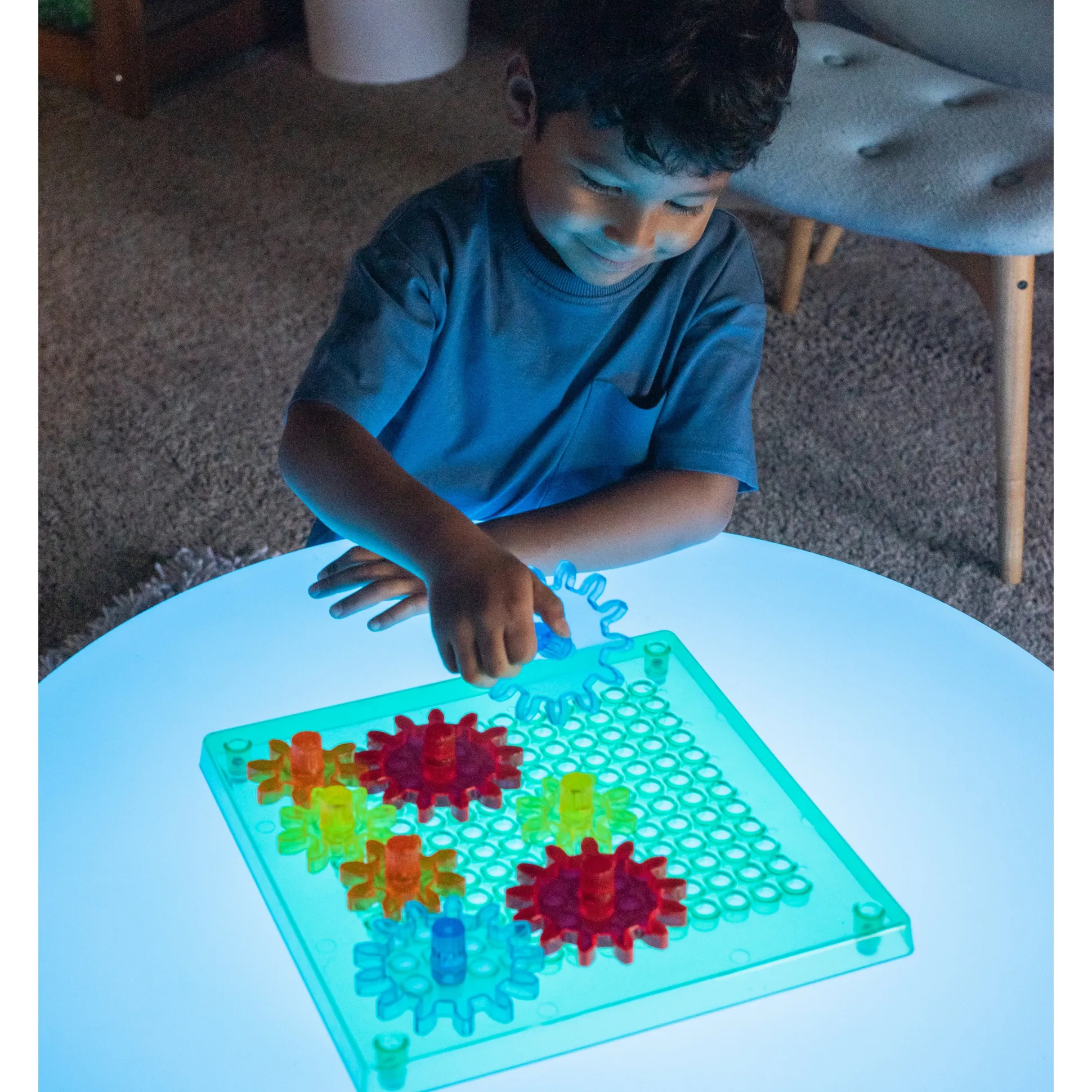 Swap 'N Spin Gear Grid Light | Interactive STEM Gear Board with Spinning Gears