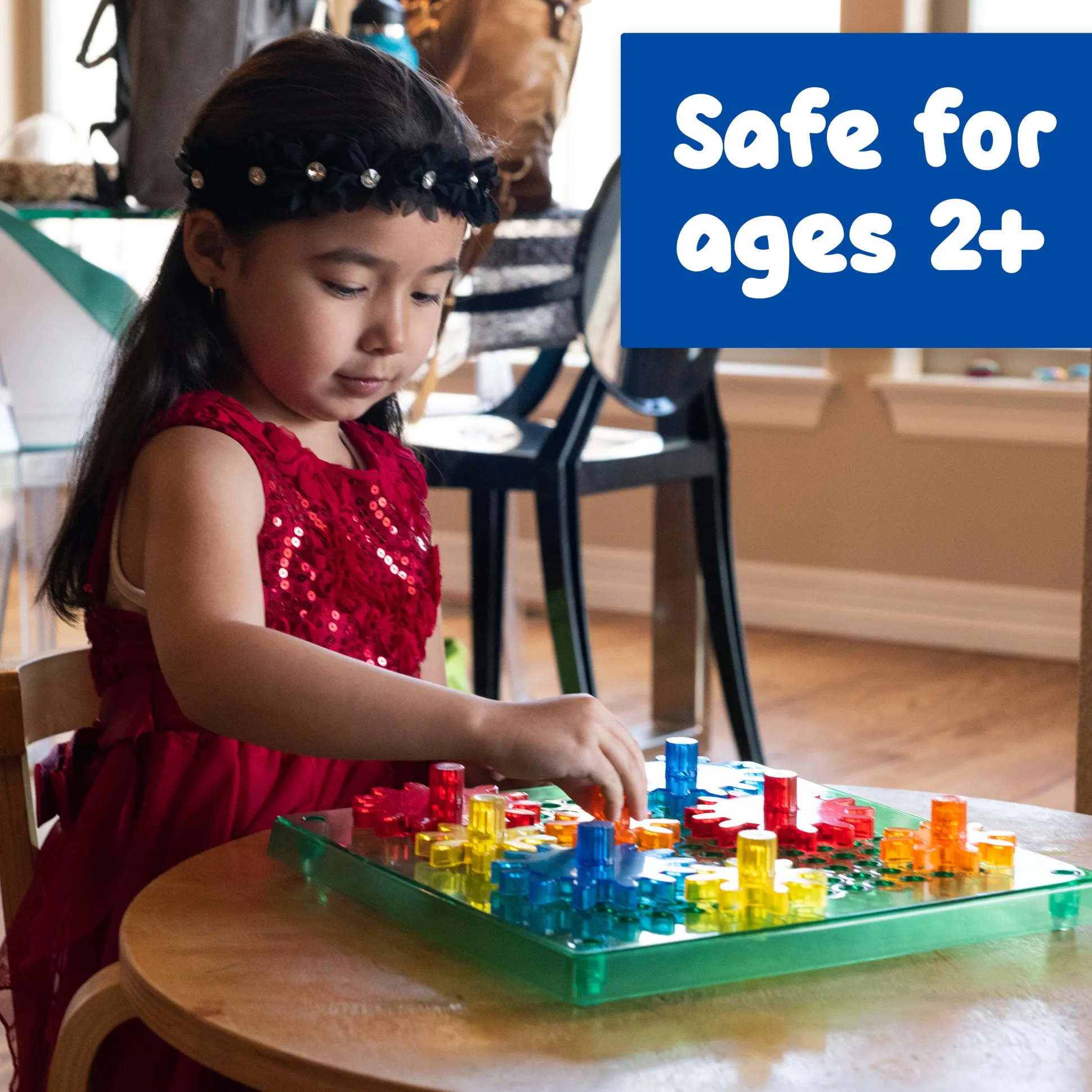 Swap 'N Spin Gear Grid Light | Interactive STEM Gear Board with Spinning Gears