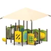 Sweet Pea Compact Toddler Playground | Playset with Built-In Shade and Activity Panels