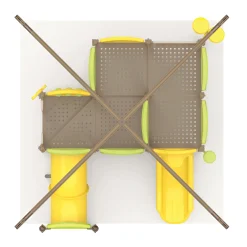 Sweet Pea Compact Toddler Playground | Playset with Built-In Shade and Activity Panels