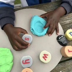 Tactile Lowercase Alphabet Stamping Stones | Durable Literacy Stampers